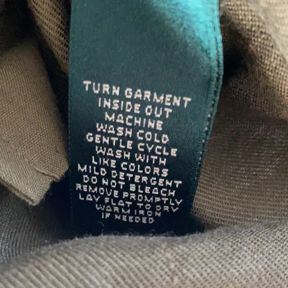 Ralph Lauren Army Green Linen Blend Shorts Romper Size 12 Petite - Picture 12 of 12
